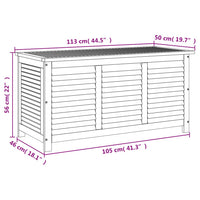 Contenitore Giardino con Feritoia 113x50x56cm Massello Acacia 365841