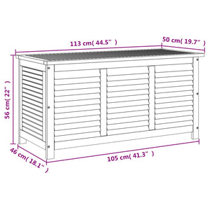 Contenitore Giardino con Feritoia 113x50x56cm Massello Acacia 365841