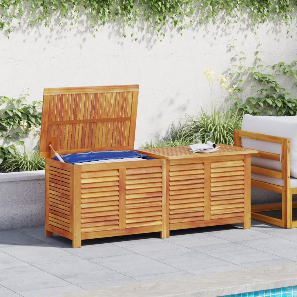 Contenitore Giardino con Feritoia 150x50x56cm Massello Acacia 365842