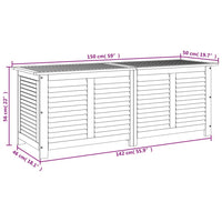 Contenitore Giardino con Feritoia 150x50x56cm Massello Acacia 365842