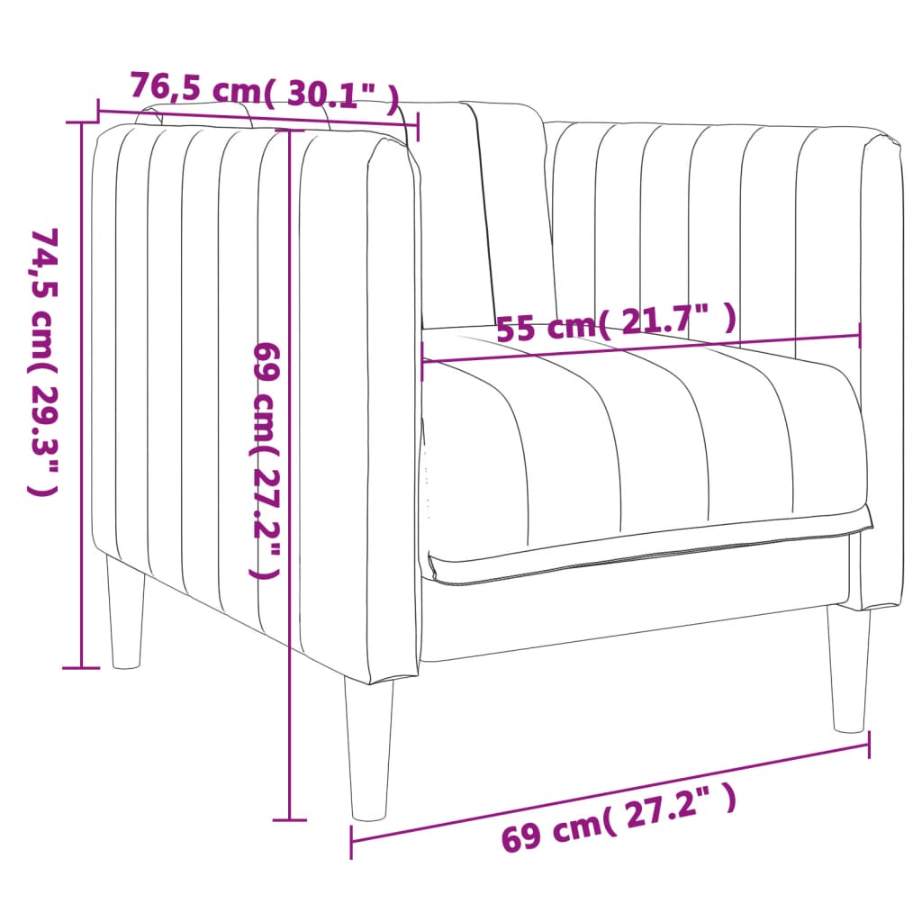 Poltrona Blu in Tessuto 372601