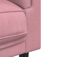 Poltrona con Cuscino Rosa in Velluto 372625