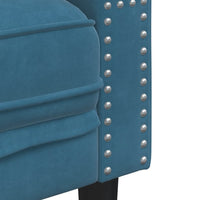 Poltrona Chesterfield Blu in Velluto 372681