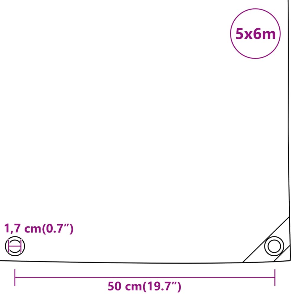 Telone Verde 5x6 m 650 g/m² 156055