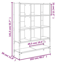 Libreria Rovere Sonoma 102x30x141,5 cm in Legno Multistrato 3214330