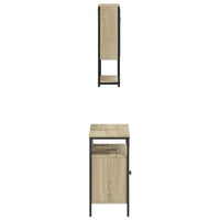 Set Mobili da Bagno 2 pz Rovere Sonoma in Legno Multistrato 3214656