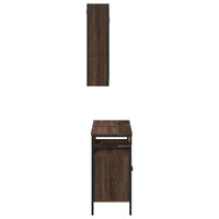 Set Mobili da Bagno 2 pz Rovere Marrone in Legno Multistrato 3214719