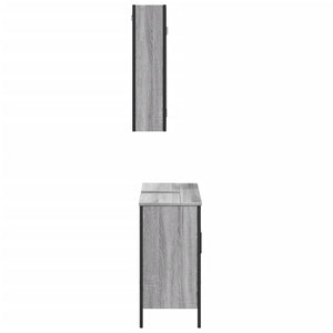 Set Mobili da Bagno 2 pz Grigio Sonoma in Legno Multistrato 3214723