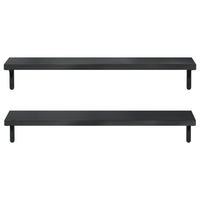 Mensole a Muro 2 pz 100x23,5 cm Nero in Acciaio Inossidabile 3214513