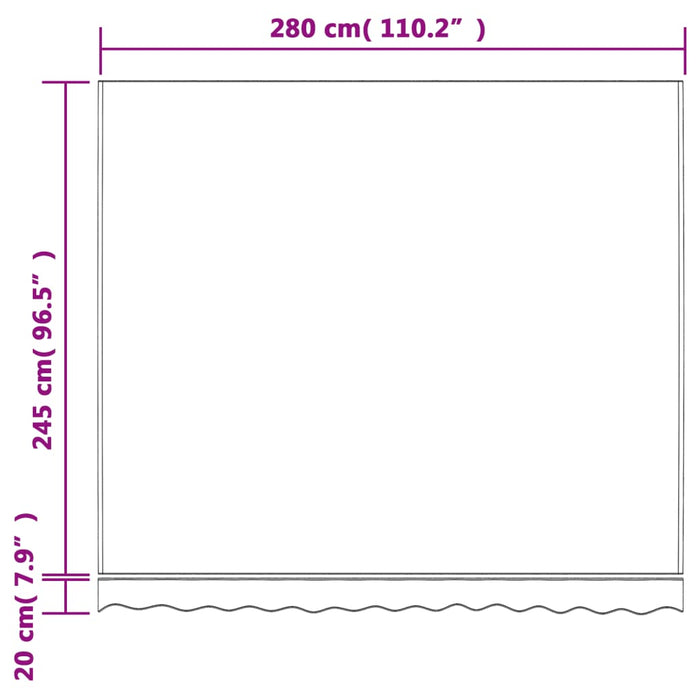 Tessuto di Ricambio per Tenda Strisce Rosse e Bianche 3x2,5 m 367714