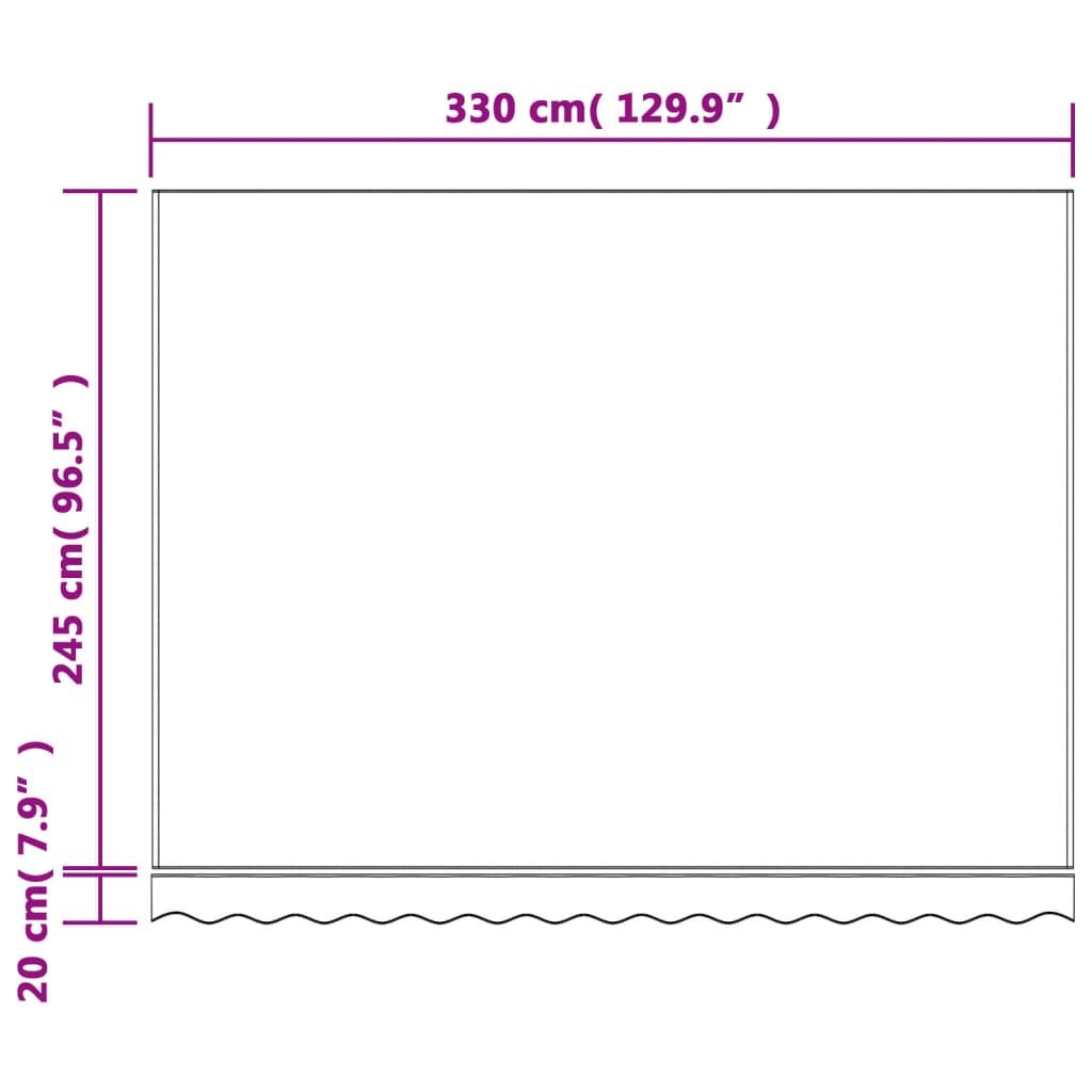 Tessuto di Ricambio per Tenda Strisce Rosse e Bianche 3,5x2,5 m 367715