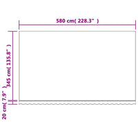 Tessuto di Ricambio per Tenda Strisce Rosse e Bianche 6x3,5 m 367723