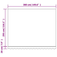 Tessuto di Ricambio per Tenda Strisce Multicolore 4x3 m 367726