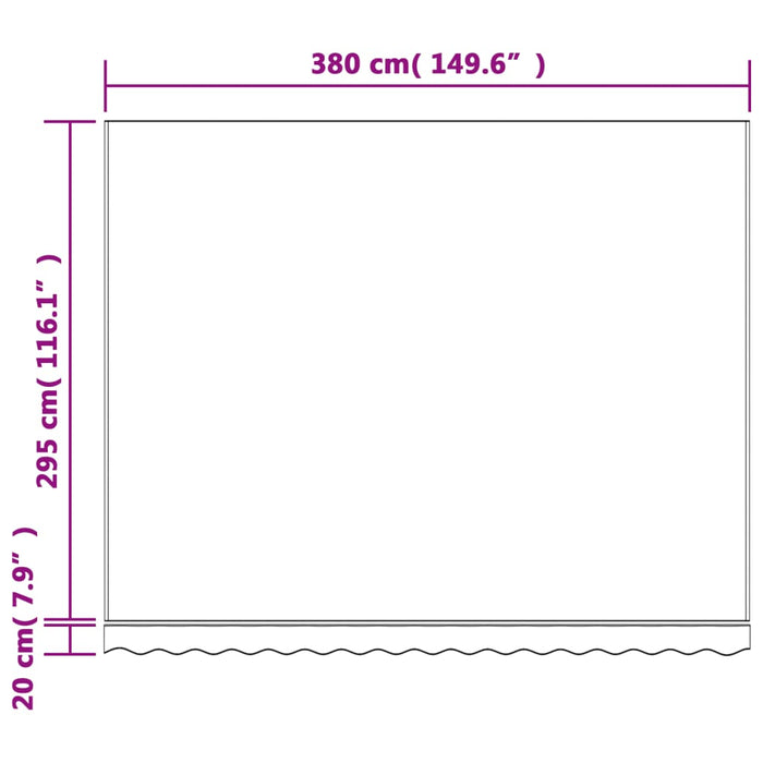 Tessuto di Ricambio per Tenda Strisce Multicolore 4x3 m 367726