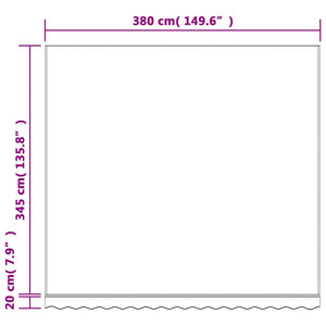 Tessuto di Ricambio per Tenda Strisce Multicolore 4x3,5 m 367727