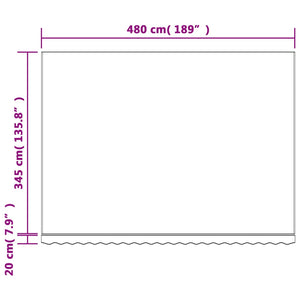 Tessuto di Ricambio per Tenda Strisce Multicolore 5x3,5 m 367731