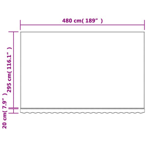 Tessuto di Ricambio per Tenda Strisce Multicolore 5x3 m 367740