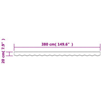 Tessuto Ricambio per Mantovana da Tenda Righe Blu e Bianche 4 m 367746