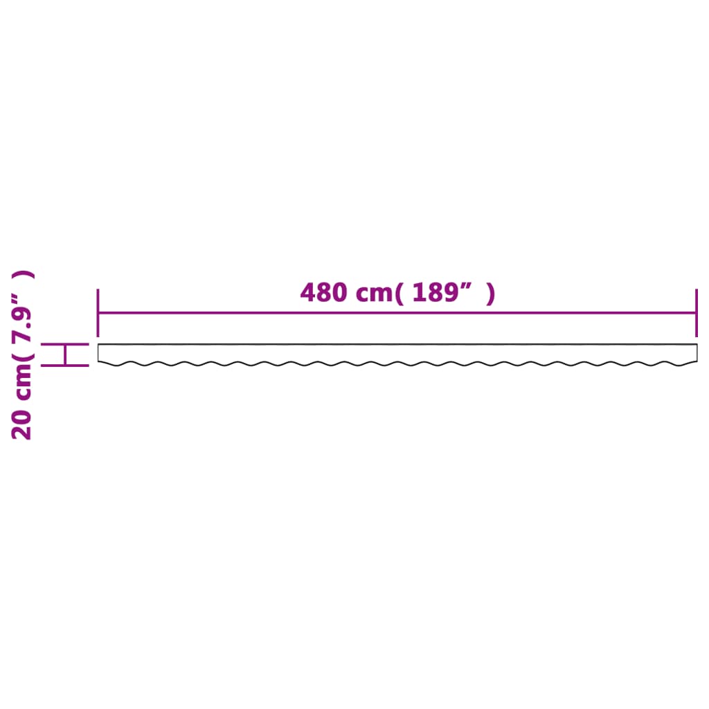 Tessuto Ricambio per Mantovana da Tenda Righe Blu e Bianche 5m 367748