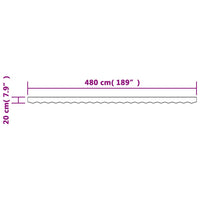 Tessuto Ricambio Mantovana Tenda Antracite e Strisce Bianche 5m 367790