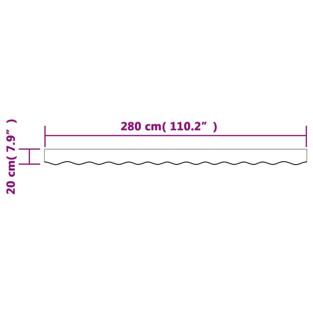 Tessuto Ricambio per Mantovana da Tenda Righe Rosse Bianche 3 m 367798