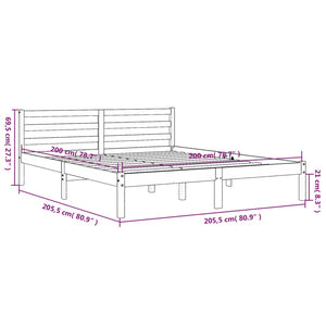 Giroletto Marrone Cera 200x200 cm in Legno Massello di Pino 844149