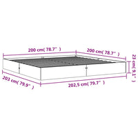 Giroletto Marrone Cera 200x200 cm in Legno Massello di Pino 844814