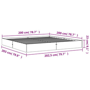 Giroletto Marrone Cera 200x200 cm in Legno Massello di Pino 844814