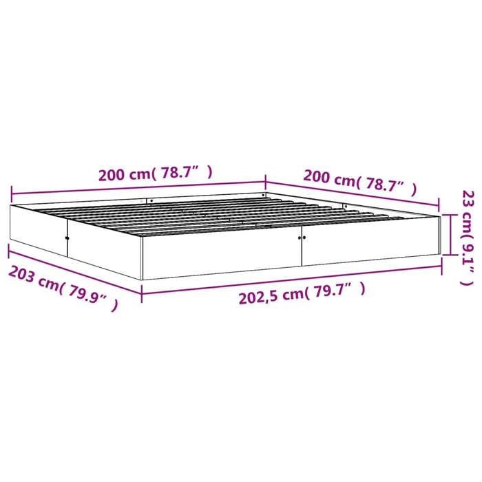 Giroletto Marrone Cera 200x200 cm in Legno Massello di Pino 844814