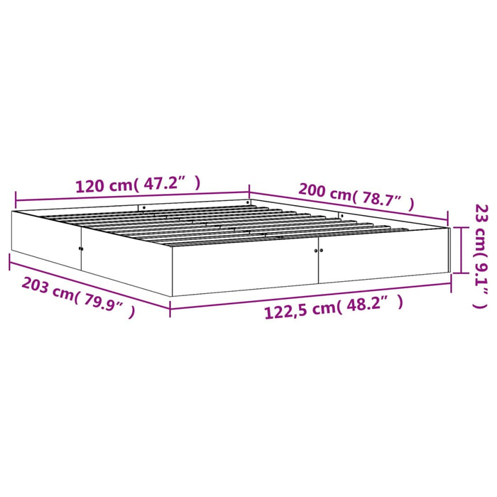 Giroletto Marrone Cera 120x200 cm in Legno Massello di Pino 844819