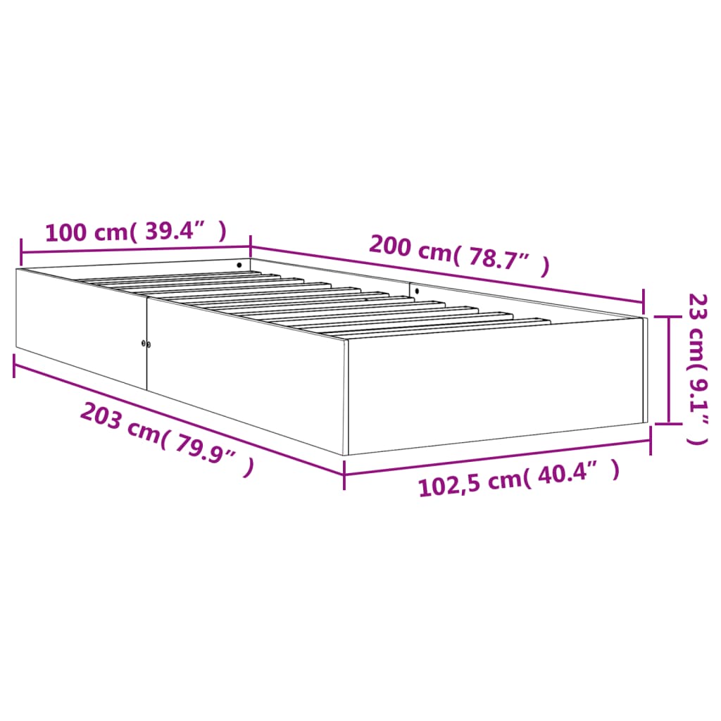 Giroletto Marrone Cera 100x200 cm in Legno Massello di Pino 844820