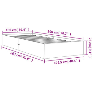 Giroletto Marrone Cera 100x200 cm in Legno Massello di Pino 844820