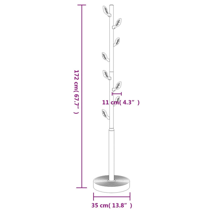 Appendiabiti Blu 172 cm in Ferro Verniciato a Polvere 377091