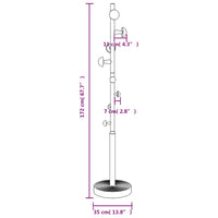 Appendiabiti Rosa 172 cm in Ferro Verniciato a Polvere 377097