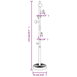 Appendiabiti Rosa 172 cm in Ferro Verniciato a Polvere 377097