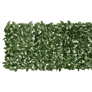 Paravento da Balcone con Foglie Verde Scuro 200x75 cm 367840