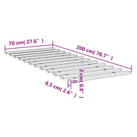 Doghe per Letto 70x200 cm in Legno Massello di Pino 377303