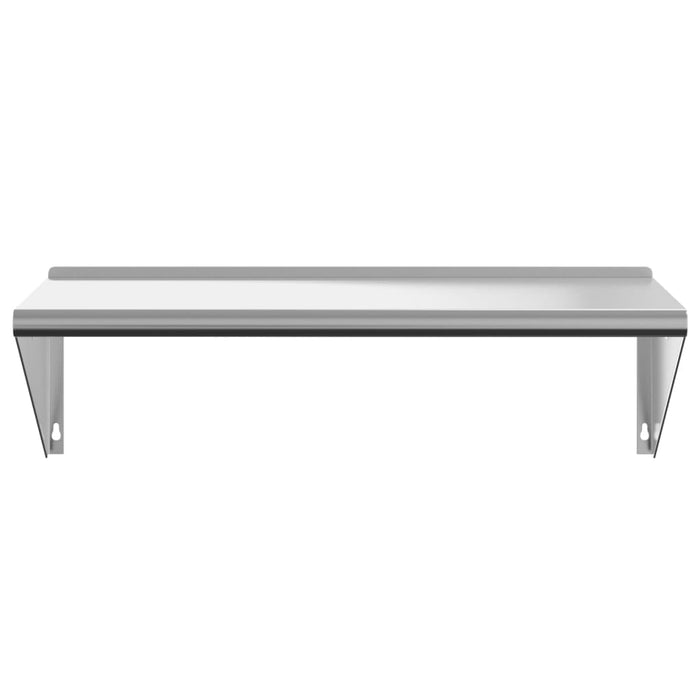 Mensola a Muro 100x45x31 cm Argento in Acciaio Inossidabile 30272