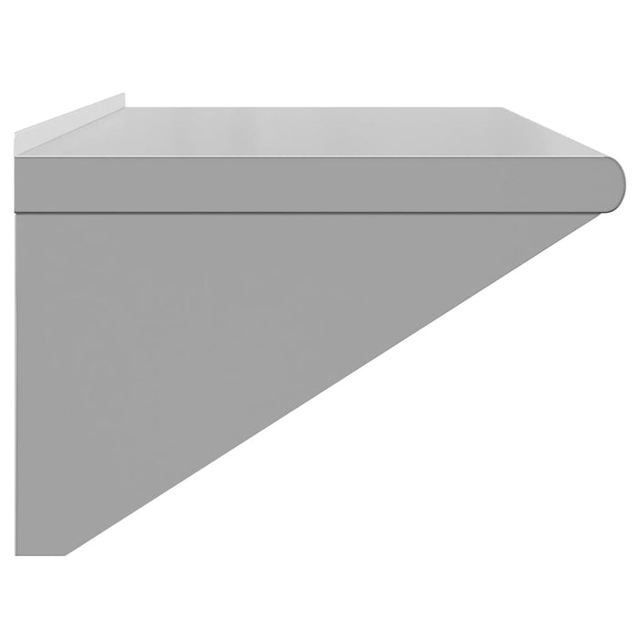 Mensola a Muro 100x45x31 cm Argento in Acciaio Inossidabile 30272