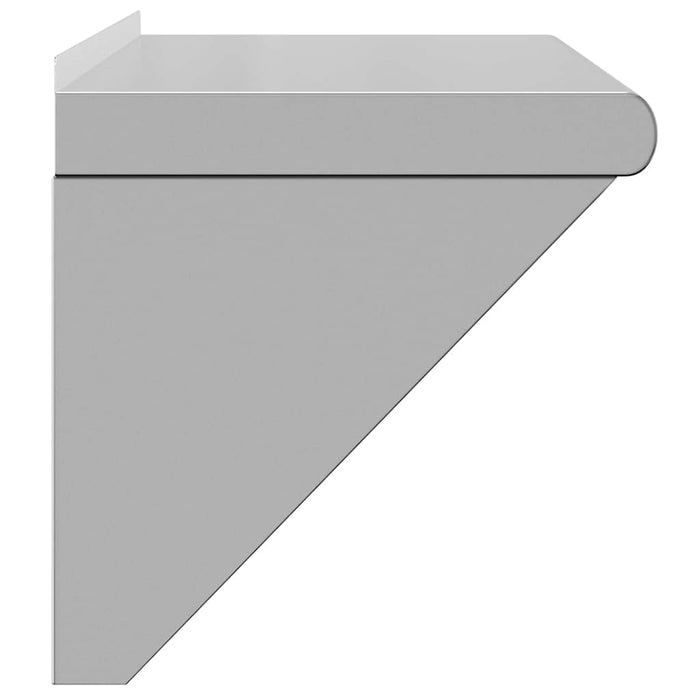 Mensola a Muro 75x30x31 cm Argento in Acciaio Inossidabile 30275