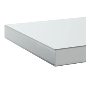 Mensole a Muro 2 pz 75x23,5x3cm Argento in Acciaio Inossidabile 30283