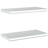 Mensole a Muro 2 pz 50x23,5x3cm Argento in Acciaio Inossidabile 30286