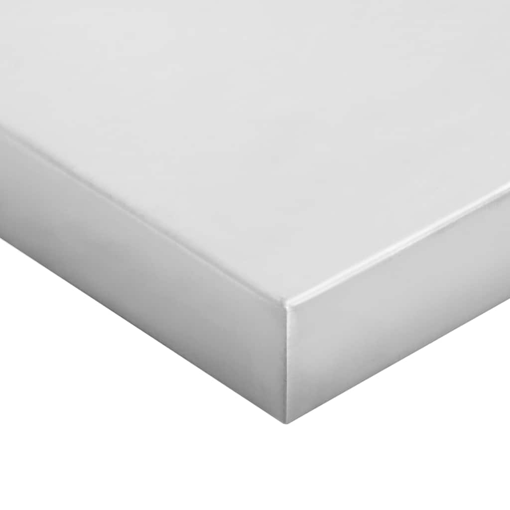 Mensole a Muro 2 pz 50x23,5x3cm Argento in Acciaio Inossidabile 30286