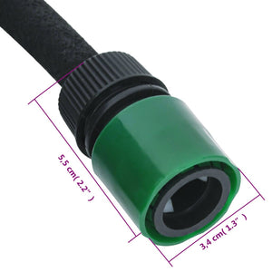 Tubo di Irrigazione da Giardino Nero 0,6" 10 m in Gomma 155868