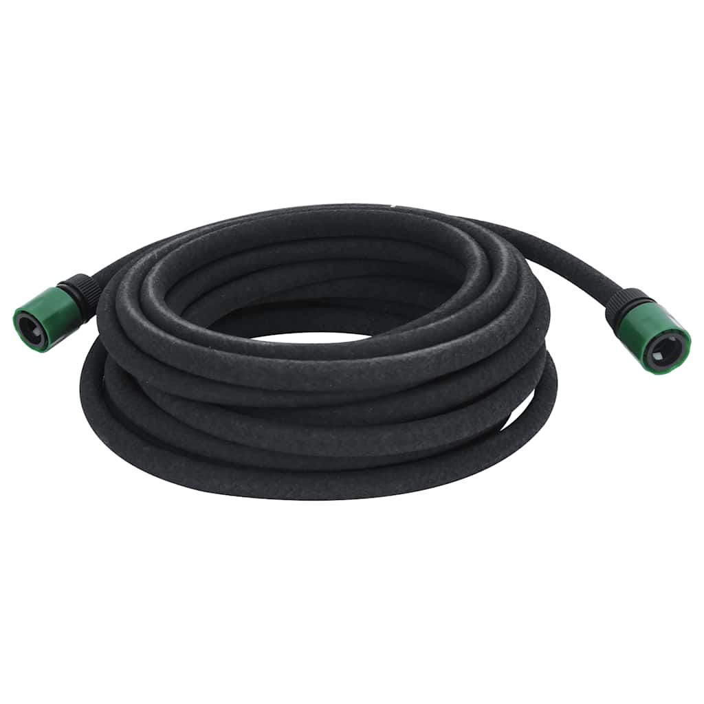 Tubo di Irrigazione da Giardino Nero 0,6" 10 m in Gomma 155869