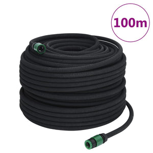 Tubo di Irrigazione da Giardino Nero 0,6" 100 m in Gomma 155874