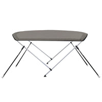 Bimini di Prua con Tendalino 2 Archi Grigio 178x138x96 cm 94793