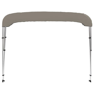 Bimini di Prua con Tendalino 3 Archi Grigio 183x152x133 cm 94798