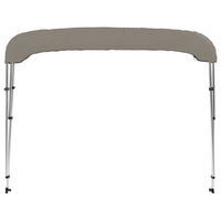 Bimini di Prua con Tendalino 3 Archi Grigio 184x170x133 cm 94799