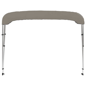 Bimini di Prua con Tendalino 3 Archi Grigio 184x170x133 cm 94799